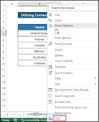 in excel with hyperlinks