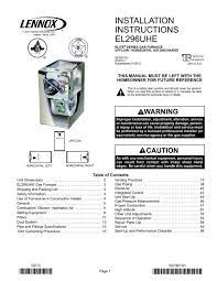 El296e Gas Furnace Installation Manual