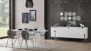Yemek odası dekorasyonu yapacağınız zaman yemek odası takımları dekorasyonun kilit noktası haline gelir. Plain Delux Yemek Odasi Takimi Beyaz Modern Berke Mobilya