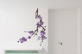 Purple Flowers Wall Decal Wall