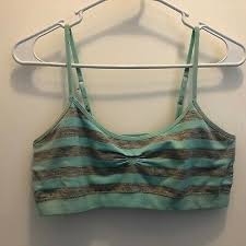 Flirtitude Bralette Ribbed Strappy Back Seamless Size Small