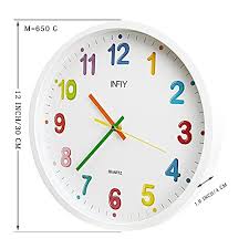 Childrens Wall Clock Without Ticking