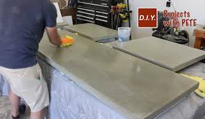 how to make concrete counters for an