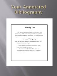 Annotated bibliography cover page mla