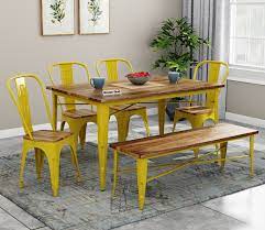 cora metal 6 seater dining set with