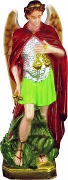 Full Color Plastic Saint Michael Statue