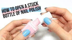 open a stuck bottle of nail polish
