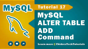 mysql alter table add command how to