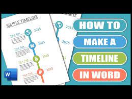 make a vertical timeline in word