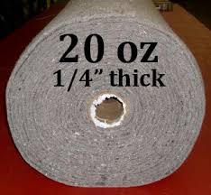 4 thick jute auto carpet padding 36 wide