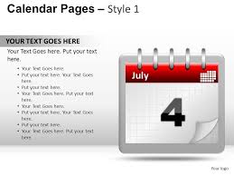Calendar Pages Style 1 Powerpoint Presentation Slides Powerpoint