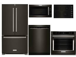 Kitchenaid appliances are some of the most popular and highest quality home appliances available today. Package Kb3 Kitchenaid Appliance 5 Piece Built In Appliance Package With Electric Cooktop Black Stainless Steel