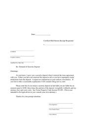 security deposit return letters in pdf