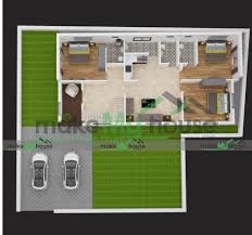 68x54 house plan 68 by 54 front