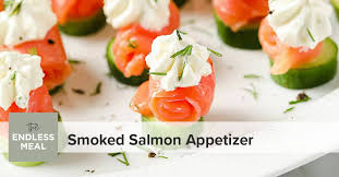 smoked salmon appetizer with cuber