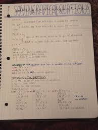 Radical Equations Notes Algebra Notes