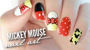 Disney Mickey Mouse Nail Art - YouTube