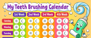 my teeth brushing calendar