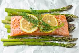 Remove the entire baking paper to a serving plate and pour over the mushroom and spinach mixture. Baked Salmon In Foil With Asparagus Cooking Classy