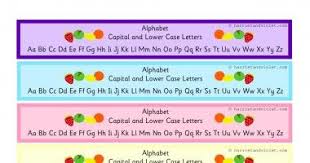 Fruit Alphabet Chart Or Strip Capital And Lower Case Letters