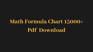 Math Formula Chart In Hindi Pdf