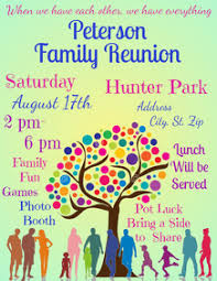 Family gathering family reunion program template. 1 630 Family Reunion Customizable Design Templates Postermywall
