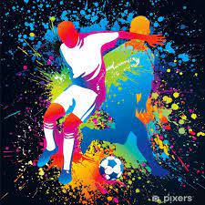 Wall Mural Football Players With A