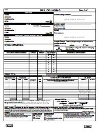 Bill Of Lading Form Template Free Download Create Fill