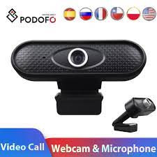 Podofo Full HD Webcam 1080p USB Web kamerası dahili HD mikrofon Web kamera  WinXP/Vista/Win7/Win8/MAC OS X 10.4.8|Webcams