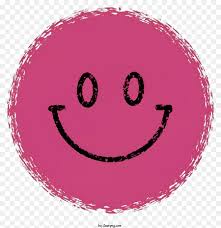 smiling face painted with pink
