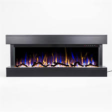 Wall Mount Electric Fireplace Black 80034
