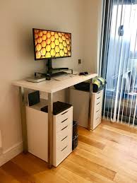 Sit in your favorite chair and measure from a 90 degree bent elbow to the floor. My Diy Ikea Hack Standing Desk For 79 Standingdesks