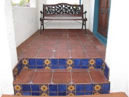mexican tile combined with terracotta