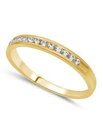 Diamond Channel Set Band 1 6 Ct T W In 14k Yellow Gold