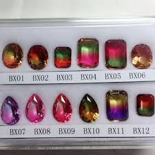Lab Created Multicolor Glass Gems Stone Watermelon Bi Color Tourmaline Buy Glass Gems Glass Stone Watermelon Tourmaline Product On Alibaba Com