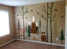 pine tree wall decal forest nursery