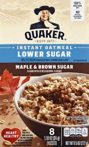 quaker instant oatmeal lower sugar