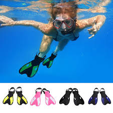 Outflety Adjustable Strap Super Soft Comfortable Diving Fins With Open Heel Swimming Snorkeling Flippers Sports Aquatic Exercise For Training