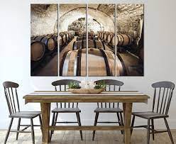Wine Barrel Canvas Wall Art Wine Cellar