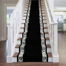 zebra border stair runner