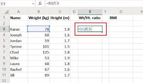 Calculate Bmi In Excel Using This Bmi