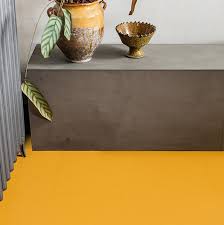yellow solid colour vinyl flooring