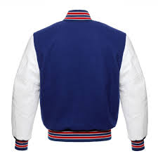 Flight bomber jacket color white solid price. Jacketshop Jacket Blue Wool White Leather College Varsity Jacket