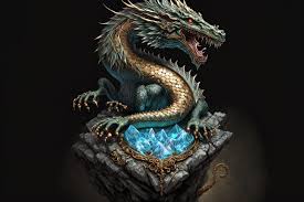 blue dragon hyperrealistic