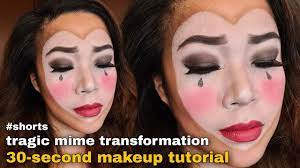 mime makeup transformation shorts