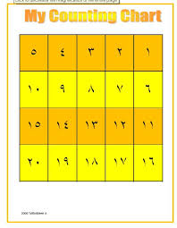 Arabic Counting Chart Talibiddeen Jr Companion Blog