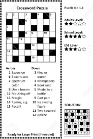 Follow for printable crafts on company, household exciting, planners. Crossword Puzzle Grid Clues And Solution Classic Quick Family Royalty Free Cliparts Vectors And Stock Illustration Image 129961143