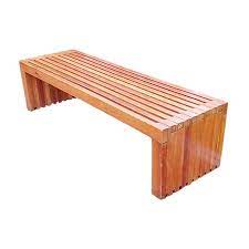 Backless Wood Garden Bench