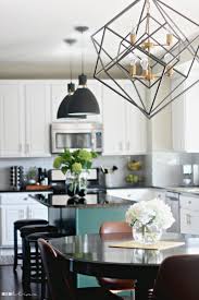 China lighting factory popular gold+black glass kitchen chandelier pendant lighting kitchen quality& popular black & antique gold chandelier pendant lighting ,combined with modern & vintage. Bright White And Bold Kitchen Revamp Reveal Part 2 This Is Our Bliss