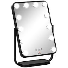 homcom hollywood makeup mirror with led